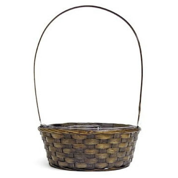 Brown Wicker With Handle Basket