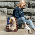 thumbnail image 6 of Sikiie Eagle With USA Flags Clear Backpack, Transparent Bookbag for School for Women Men, Capacity Clear Bag for College, Travel, 6 of 7