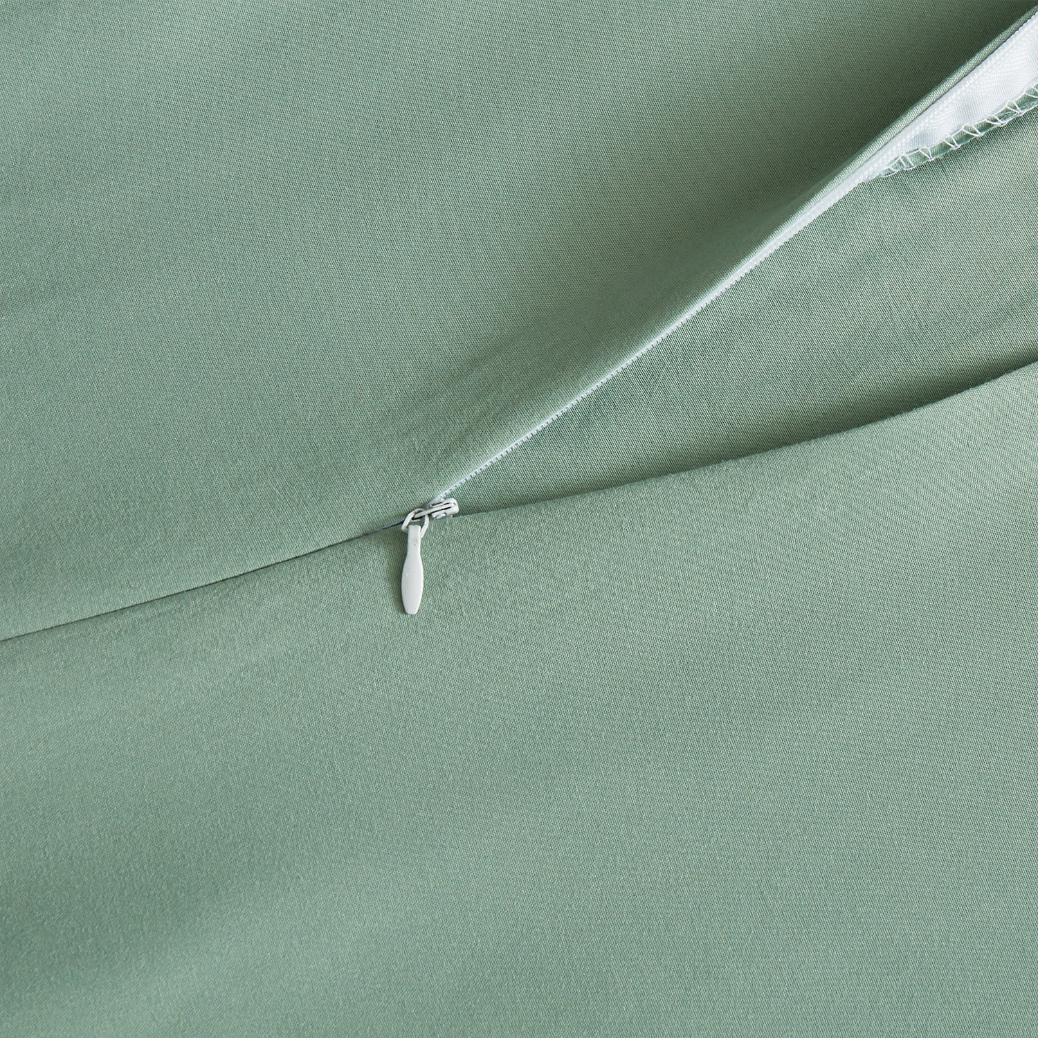 JML 3 Piece Duvet Cover Set, Soft Washed Brushed Microfiber Bedding Set King, Solid Green