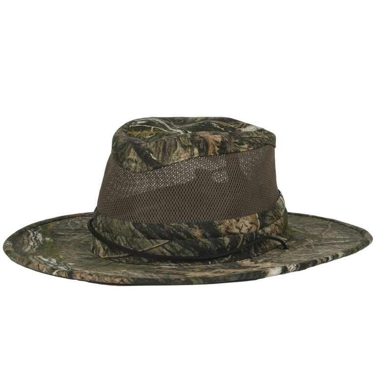 Mossy Oak Flat Brim Safari Hat, Country DNA Camo, Lightweight