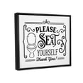 thumbnail image 4 of Stupell Industries Seat Yourself Vintage Style Bathroom Toilet Design Graphic Art Luster Gray Floating Framed Canvas Print Wall Art, Design by Lettered and Lined, 4 of 5