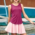 thumbnail image 6 of LILIYA Girl's Summer Workout Tank Tops Kids Ruffle Sleeveless Racerback Crewneck Casual Loose Fit Shirts Running Gym Athletic Cozy Yoga Tee Shirts, 6 of 8