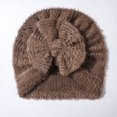 thumbnail image 2 of TAmten Baby Bows Newborn Baby Girls Hats Hospital Hat Baby Plush Beanie Infant Big Bow Hats(Coffee,One Size), 2 of 4