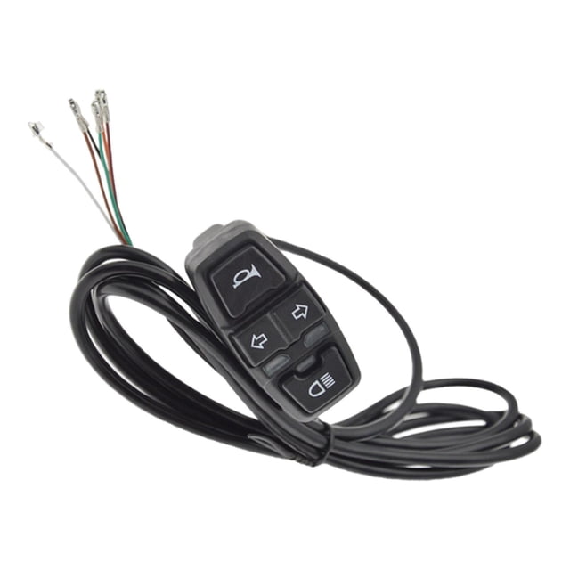 Naiovety Frontlight Horn Turning Light Switch Motocicleta Bicicleta Manillar Grip Control Ciclismo