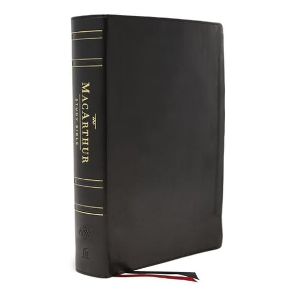Pre-Owned ESV, MacArthur Study Bible, Black Genuine Leather, Thumb Indexed: Unleashing God's Truth One Verse at a Time (Holy Bible, English Standard Version), 9780785247050, 078524705X, Paperback, Se