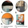 thumbnail image 3 of Designart "Colorful Contrasts Coral and Orange Mid Century" Abstract Canvas Print, 3 of 5