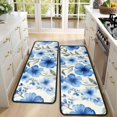thumbnail image 4 of Kitchen Rugs Sets Of 2,Pioneer Flower Floral Print Pattern Anti Fatigue Kitchen Mat Rugs Non Slip Washable,Decorative Kitchen Floor Mats for Kitchen,Sink,Laundry,17"x47"+17"x47", 4 of 5