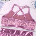 thumbnail image 5 of Alvivi Kids Girls Tankini Outfit Tank Top Bottoms Set Gym Workout Costume 5-14, 5 of 7