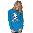thumbnail image 4 of Funny Nerdy Aliens UFOs Believers Plus Size Long Sleeve Graphic Tee Shirt Brisco Brands 4X, 4 of 4