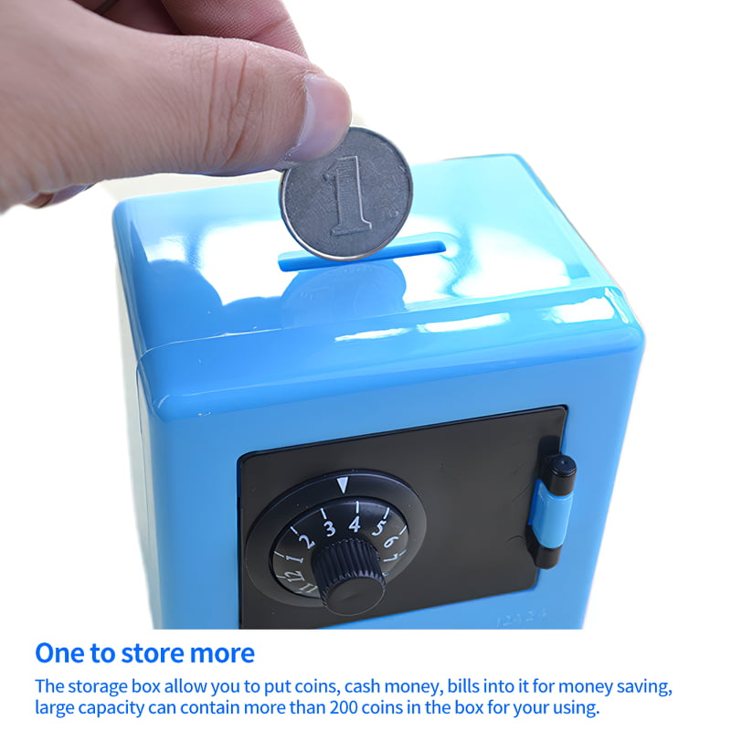 Metal Kid Coin Safe Piggy Money Bank Cash Box Code Combination Lock Colors Save 