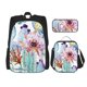 thumbnail image 1 of Disketp Cactus Mochila Estampada de Gran Capacidad con Lonchera y Estuche, Set de 3 Piezas para Estudiantes, 1 of 7
