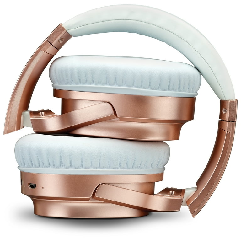 iLive Bluetooth Over Ear Headphones Noise Cancellation Rose Gold