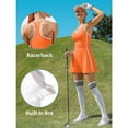 thumbnail image 4 of ALove Womens Tennis Outfit Sports Dresses Contrasting Colors Golf Exercise Dresses with Shorts and Pockets and Bra V Neck Racerback Golf Activewear, 4 of 8