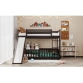 thumbnail image 6 of Espresso Twin Over Twin Bunk Bed - Convertible Ladder & Slide for Fun!, 6 of 19