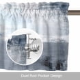 thumbnail image 6 of Navy Blue Grey Kitchen Curtain Valances for Windows Farmhouse Short Curtains, Modern Ombre Oil Painted Abstract Art Rod Pocket Valance Curtain for Bedroom Cafe Living Room 42"x12", 6 of 8