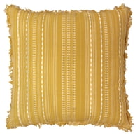 Better Homes & Gardens Reversible Stripe Pillow, 20''x20'', Yellow
