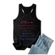 thumbnail image 2 of Camiseta sin mangas con estampado de letras para mujer, ideal para el verano: camiseta informal de cuello redondo con ajuste en el pecho, ideal para el día a día, 2 of 5
