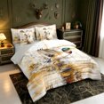 thumbnail image 2 of Manfei Mallard Duck Pattern 7pcs Queen Bedding,Rustic Cabin Bedding Comforter Set Queen,Light Gray Reversible, 2 of 7