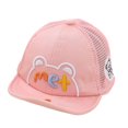thumbnail image 1 of Kids Hat Cartoon Pattern Cute Letters Mesh Hole Spring Summer Outdoor Baby Girl Hat for Outdoor, 1 of 10
