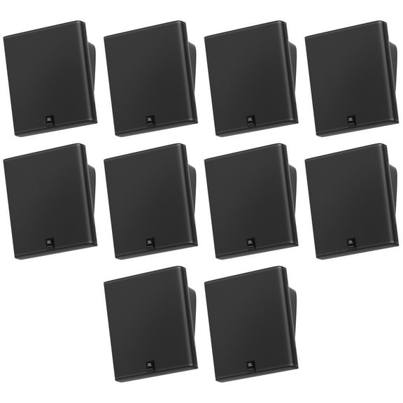 (10) JBL SLP12/T-BK Sleek Low-Profile On Wall Mount 3" 70v Commercial Speakers