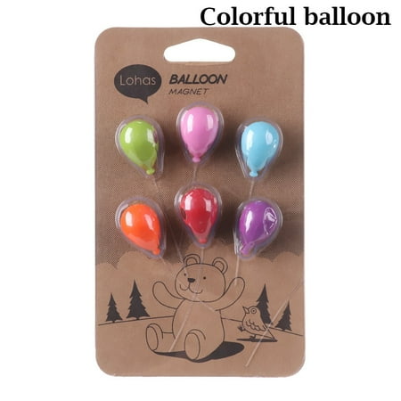 

6PCS Creative Magnetic Stickers Whiteboard Accessaries Message Holder Arrow Balloon Succulent Bonsai Fridge Magnet Powerful Functions