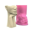 thumbnail image 4 of HEMLBOYW Abstract Face Flower Pots Mold Epoxy Resin Molds Pen Holder Candle Holder Cement Planter Silicone Mould Home Decorations, 4 of 6