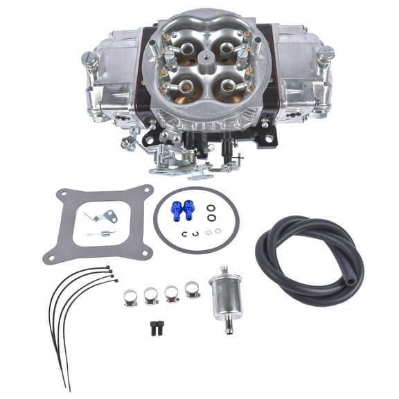 GELUOXI Race Series Mechanical Secondary Carburetor 4-Barrel 750 CFM Mech Secondaries Silver 1Pc