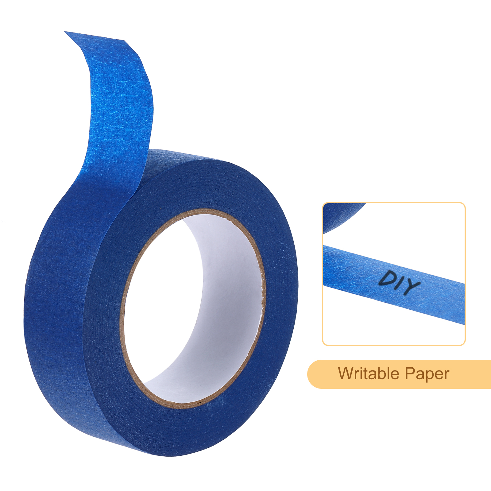 Masking Tape Blue Painters Tape Paper Tape [for Crafts DIY Walls Painting Decoration]- 1.4 Inch x 55 Yards/4 Rolls