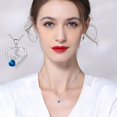 thumbnail image 5 of FENGGHAO Mothers Day Heart Pendant Necklace Silver Tone Birthstone Style Open Heart Design Hypoallergenic Alloy Jewelry Gift for Mom, 5 of 7