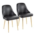 thumbnail image 3 of Silver Orchid  Naldi Faux Leather Dining Chair - Set of 2 Grey Faux Leather/Chrome, 3 of 5