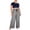 Multicolor, variant on Bosfbaoi Plus Size Women's Pants Loose Wide Leg Pants Elastic Waist Drawstring Sweatpants with Pockets Casual Trousers