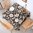 thumbnail image 2 of Pioneer Flower Floral Print Pattern Square Tablecloth,Waterproof Square Table Cover,Wipeable Spillproof Washable Table Cover for Home Kitchen Party Decor 52"x52"(132x132cm), 2 of 6