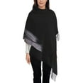 thumbnail image 3 of Sikiie Black Cobra Snake Shawl Wraps Big Scarf Tassel Fall Winter Thick Scarf Warm Shawl Women Fall Gifts, 3 of 8