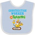 thumbnail image 3 of Inktastic Construction Worker in Training Boys or Girls Baby Bib, 3 of 4