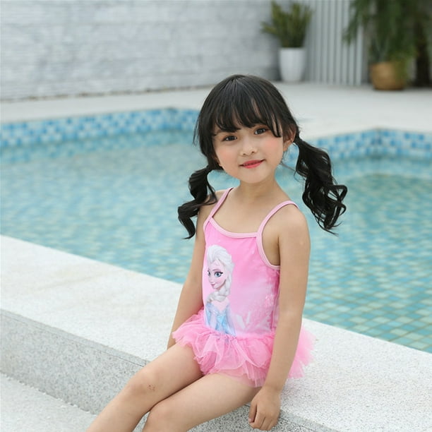 Maillot de Bain Fille 3 pièces Tankini Enfant Rashguard Manche