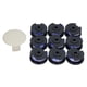 thumbnail image 1 of Línea de carrete recortadora de 9 piezas con piezas de repuesto de tapa aptas para cortacésped Ryobi 18/24/40V, 1 of 10