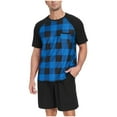 thumbnail image 1 of TIMIFIS Ensembles Courts pour Hommes 2 Pcs Tenues de Mode d'Été Survêtements Décontractés Ensemble Décontracté Col Rond Imprimé Blouse à Manches Courtes et Shorts Ensemble Deux Pièces - Automne, 1 of 8