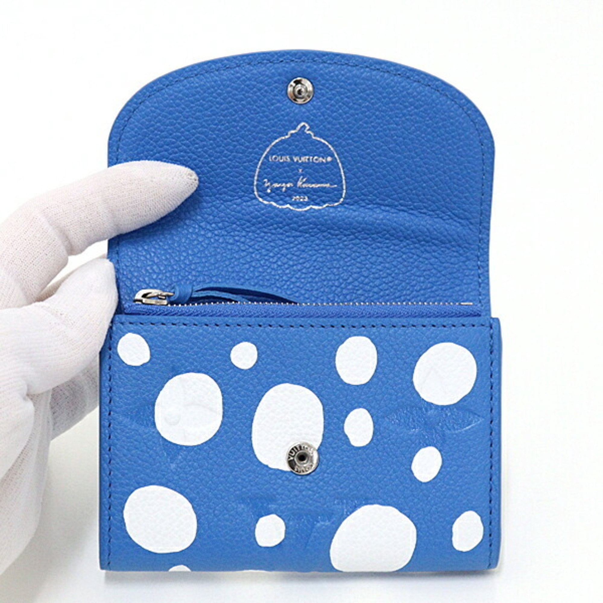 Pre-Owned Louis Vuitton Yayoi Kusama Wallet M81984 Light Blue