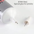 thumbnail image 4 of B-7000 Rhinestones Craft Glue, 50ML Clear Adhesive B7000 Glue Multipurpose Gem Glue with Precision Tips for DIY Art Fabric Cell Phones Metal Jewelry Making, 4 of 5