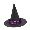thumbnail image 3 of Sombrero de bruja para Halloween, disfraz de mago, sombrero para fiesta de carnaval, cosplay Cinta morada, 3 of 10