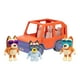 thumbnail image 1 of Coche de juguete Bluey Big Heeler 4x4 para niños pequeños, peluches de Bingo y Chilli, capó abatible, juguetes para niños de 3 años, exclusivo, 1 of 8