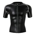 thumbnail image 1 of Men's Leather Motorcycle Jacket Slim Fit Casual Style Short Sleeve Elastic, 1 of 6