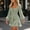 Green, variant on Womens Dress Long Lantern Sleeve Square Neck Babydoll Dress Tie Backless Sexy Dress Ruffle Elastic Waist A-Line Mini Dress