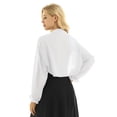 thumbnail image 2 of YEAHDOR Womens Chiffon Shrugs Short Sleeve Open Front Cropped Bolero Summer Casual Cardigan White-A One Size, 2 of 7