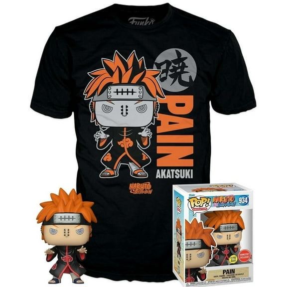 Funko POP! and Tee Animation Naruto Shippuden Pain [Glows in the Dark] with Size XL T-Shirt Collectors Box Exclusive