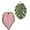 W/P-2pcs, variant on Leaf Shaped Hand Towel with Hanging Loop, 2 Pack Monstera Leaf Cute Green Plant Pattern Coral Fleece Finger Towels, Soft and Lint-Free Decorative Hand Towel for Kitchen Bathroom (Multicolor-4pcs)