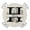 Black, variant on Letter H Round Tablecloth for 36-44 Inch Tables, Fitted Table Cover with Elastic Edge, Monogram Words Waterproof Outdoor Table Cloth Protector for Patio Garden Dinner Picnic