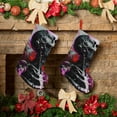 thumbnail image 6 of KLL Artistic Skull for 18" Christmas Stocking Snowman Xmas Stocking Holiday Christmas Decoration Gifts for Family Kids, 6 of 8