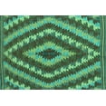 thumbnail image 1 of Ahgly Company Machine Washable Indoor Rectangle Southwestern Turquoise Blue Country Area Rugs, 2' x 4', 1 of 4