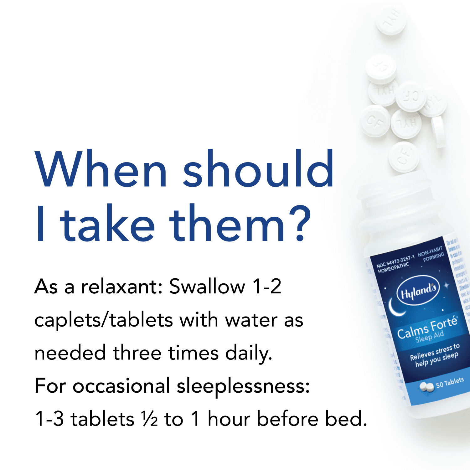 Buy Hyland's Naturals Calms Forte' Sleep Aid Tablets, Natural Relief of Nervous Tension and